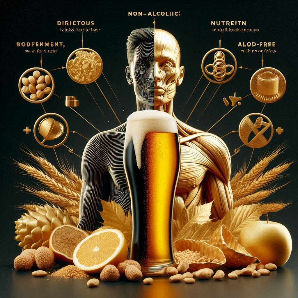 Humanoide representando la nutricion cerveza 0.0