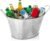 Galvanised Steel 24L Drinks Ice Cool Bucket with Handles